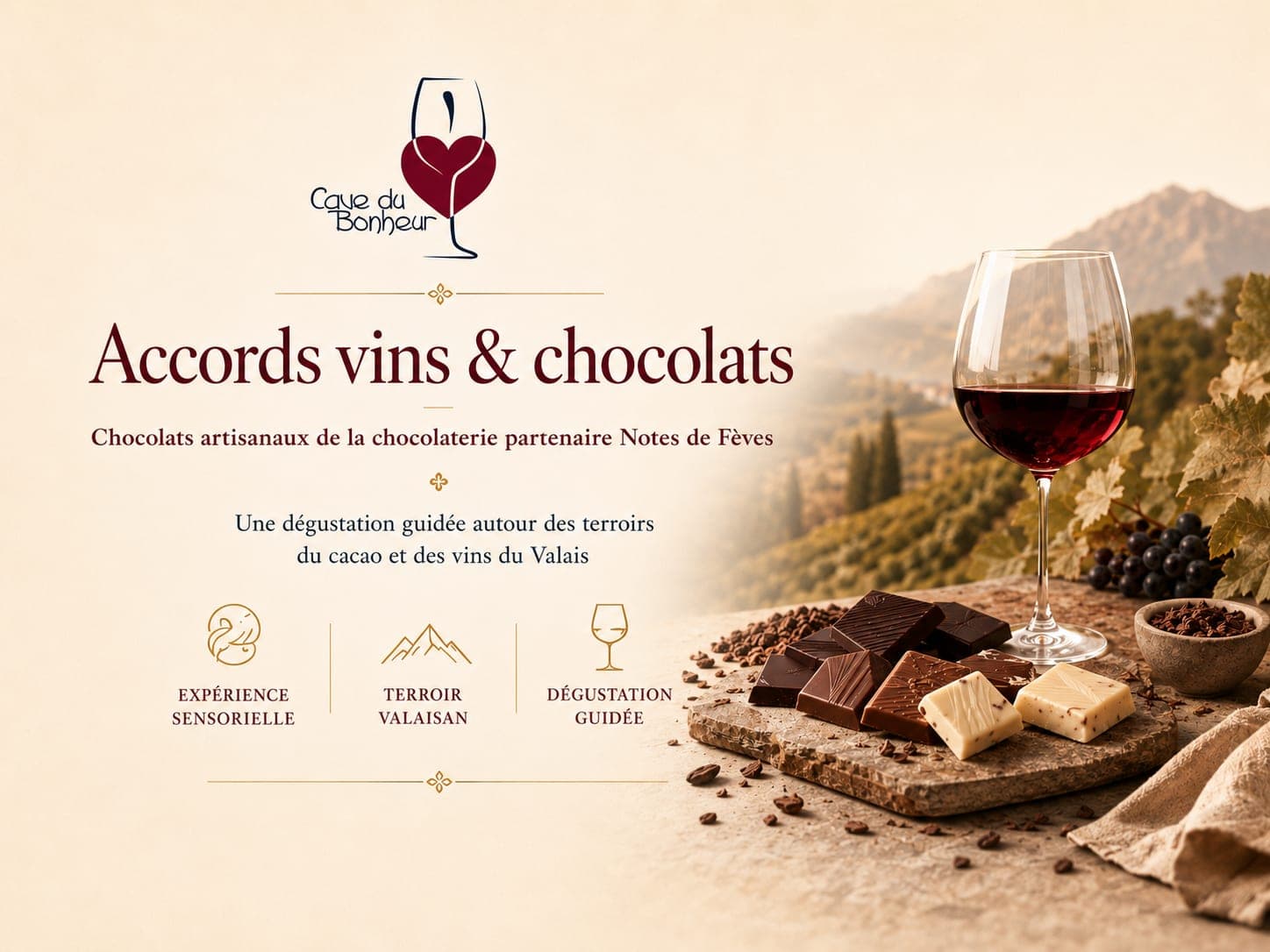 Esperienza sensoriale: vini e cioccolato